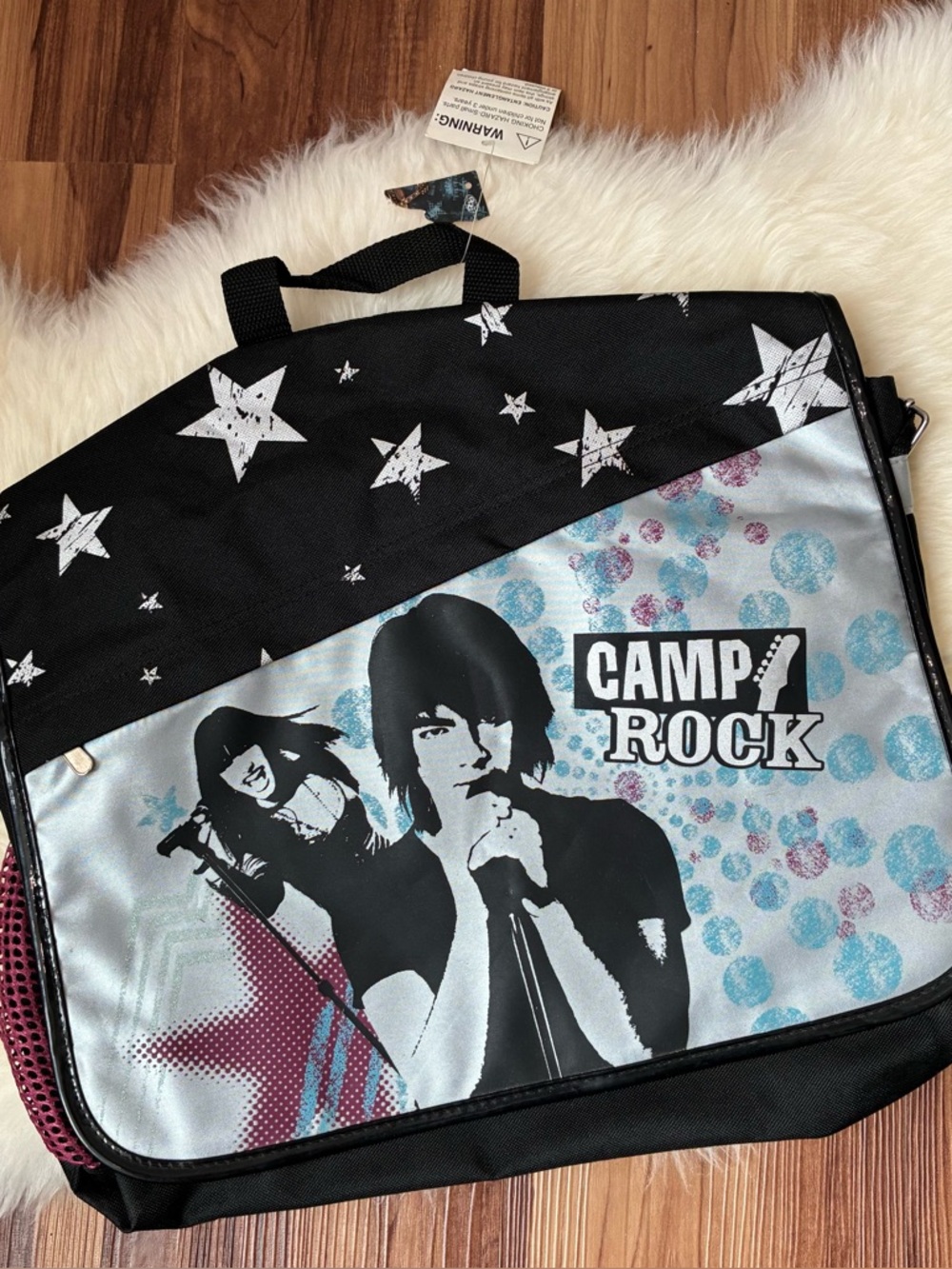 Vintage Disney Camp Rock Demi Lovato Shoulder Computer Sling Bag Backpack Purse